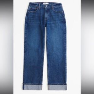 NWT Abercrombie Low Rise Baggy Jeans with Cuff Size 26